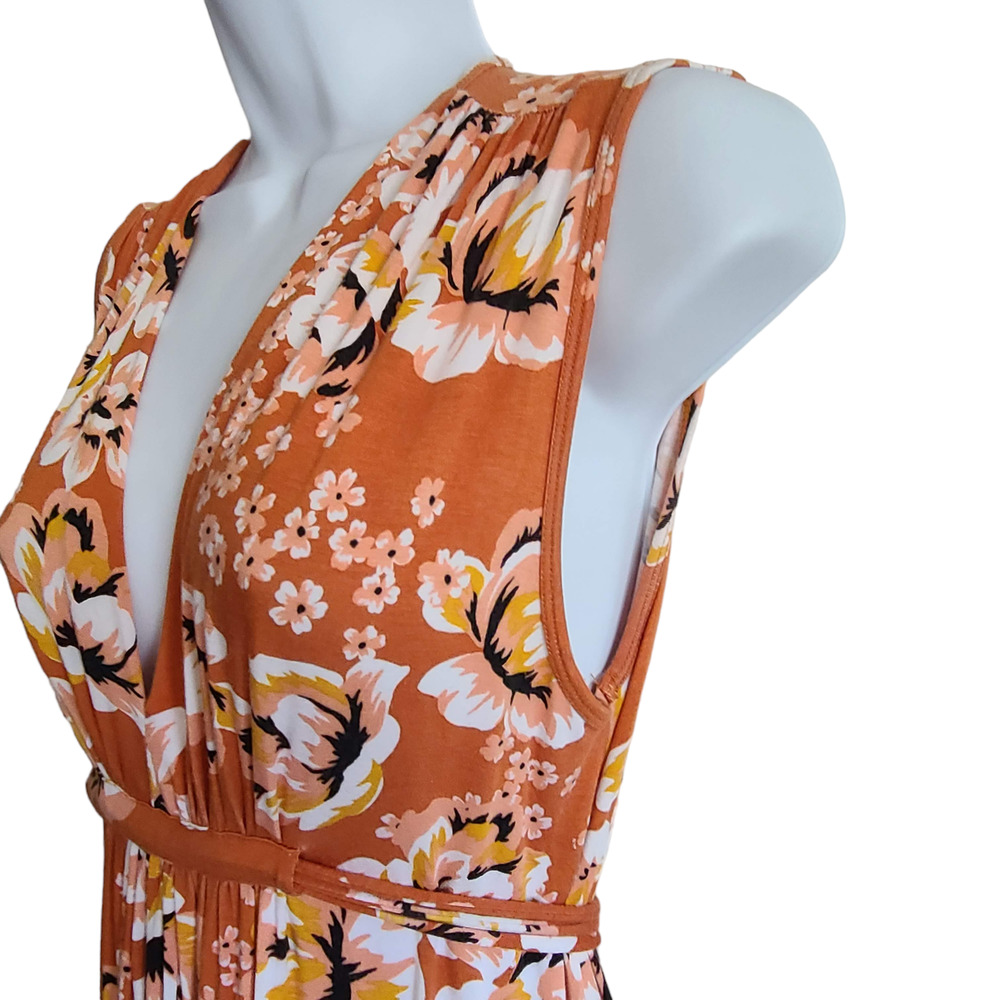 RACHEL PALLY Orange Floral Zahara Sleeveless Maternity‎ Maxi Dress Women's XS - Picture 5 of 15
